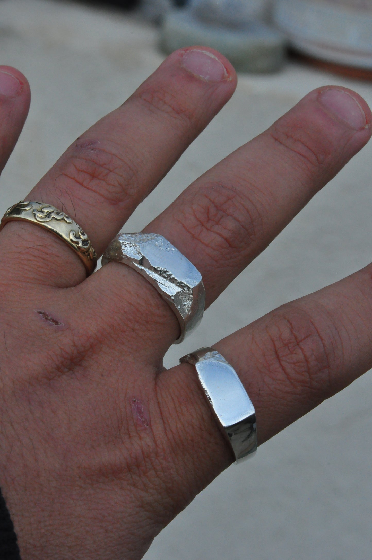 טבעת כסף - broken (F)