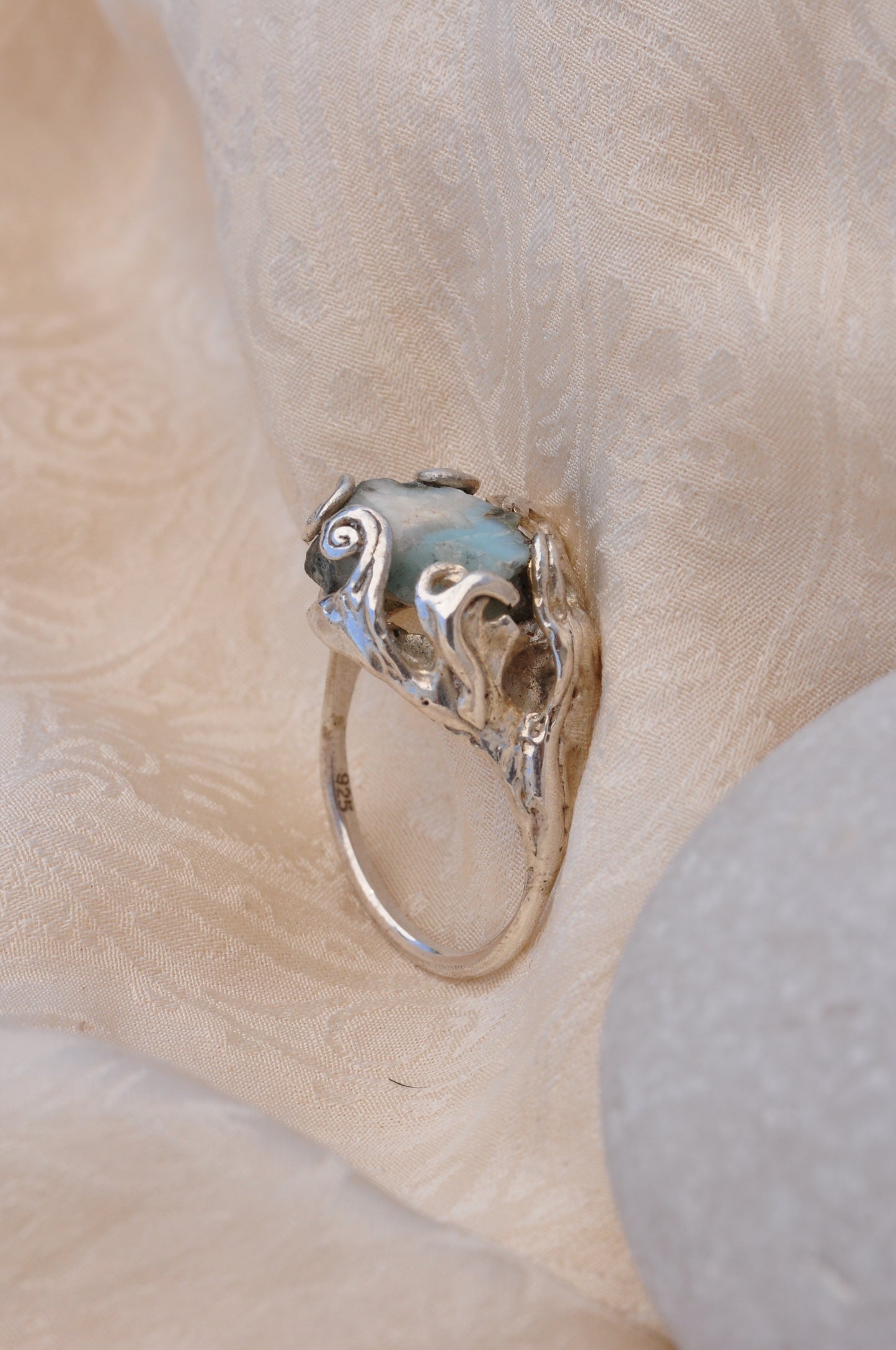 LARIMAR (E) טבעת כסף