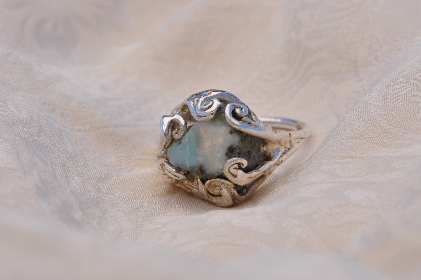 LARIMAR (E) טבעת כסף