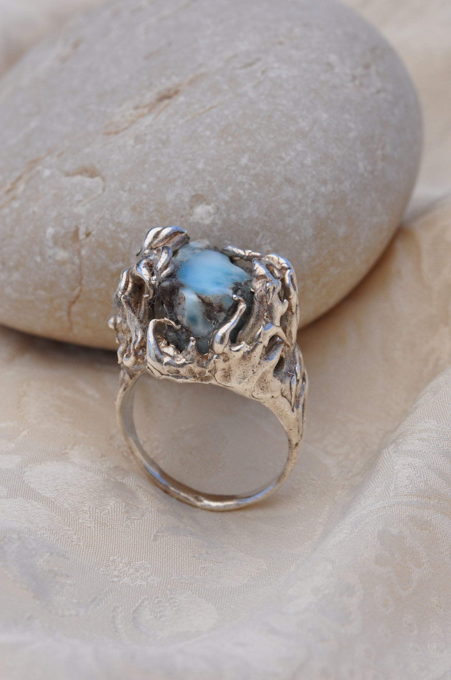 LARIMAR (D) טבעת כסף