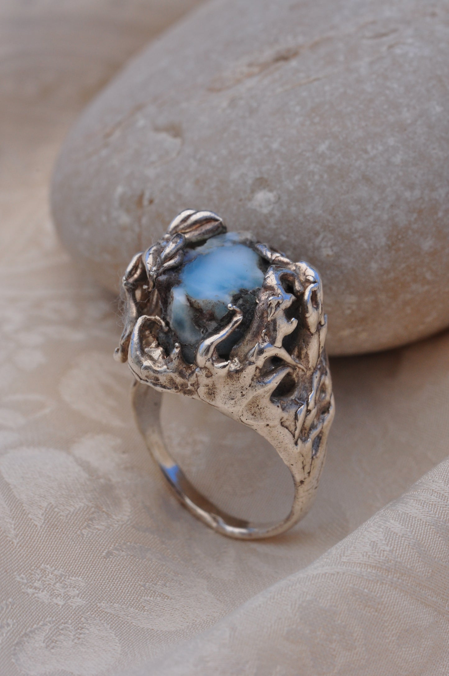 LARIMAR (D) טבעת כסף