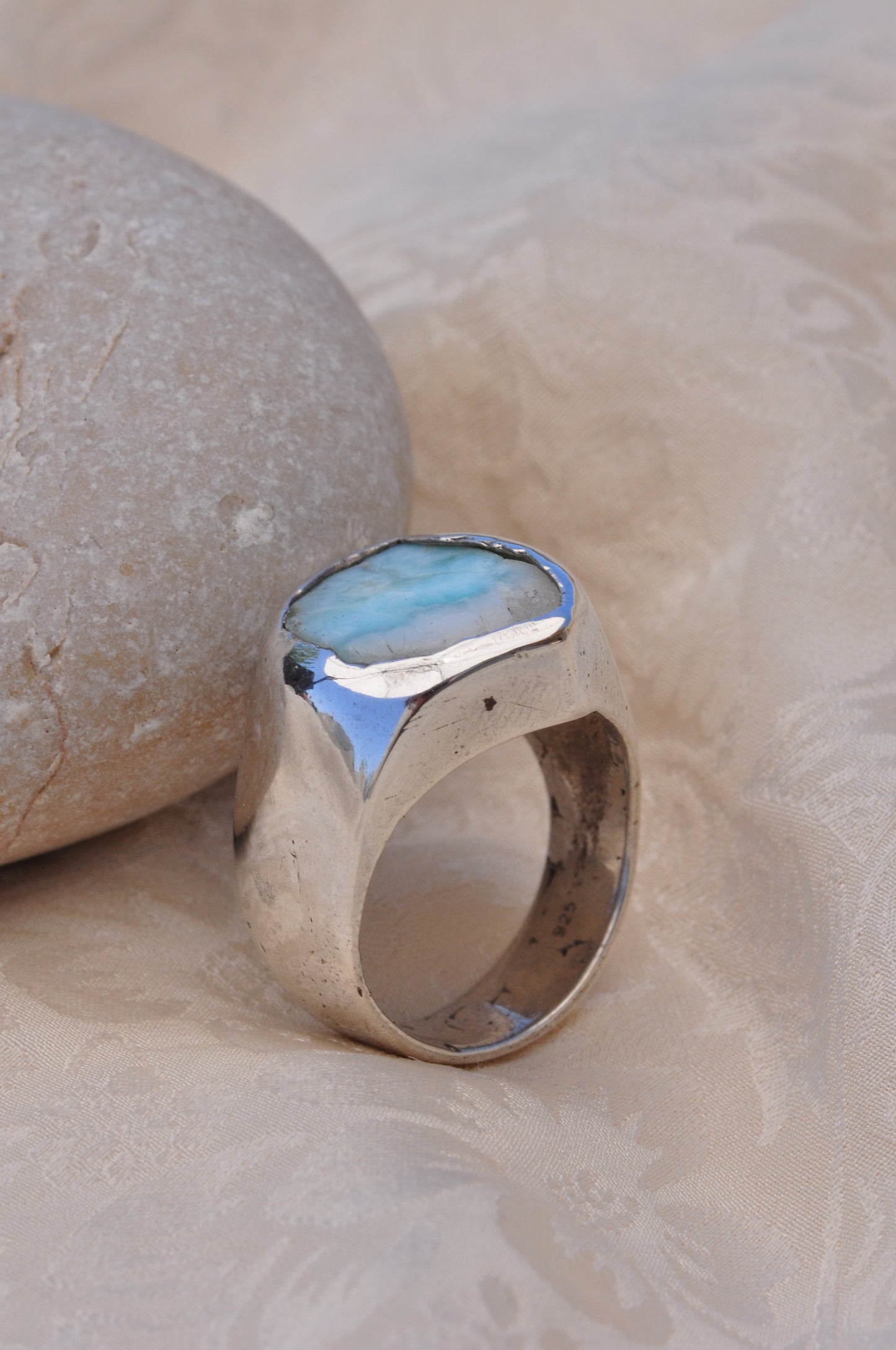 LARIMAR (C) טבעת כסף