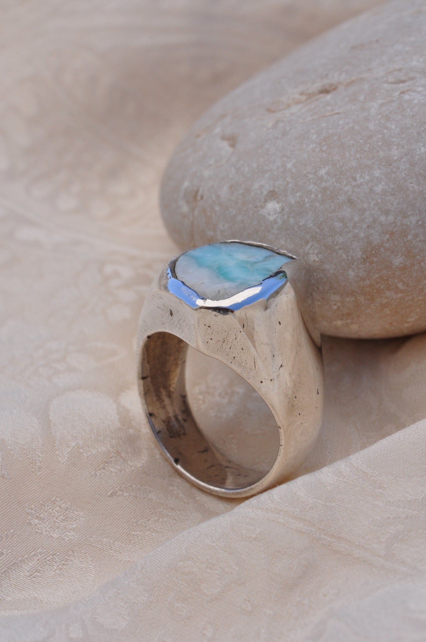 LARIMAR (C) טבעת כסף
