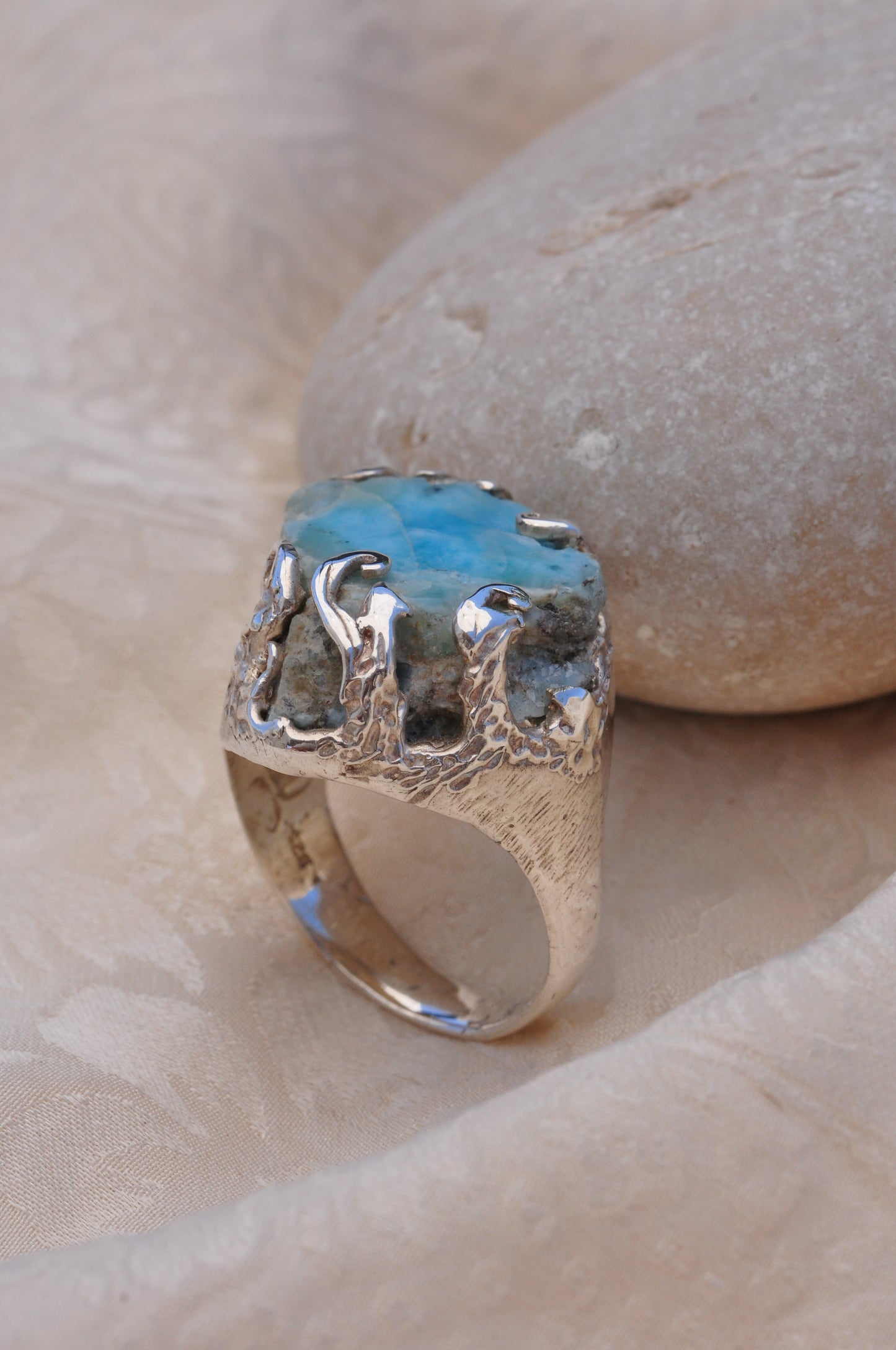 LARIMAR (A) טבעת כסף