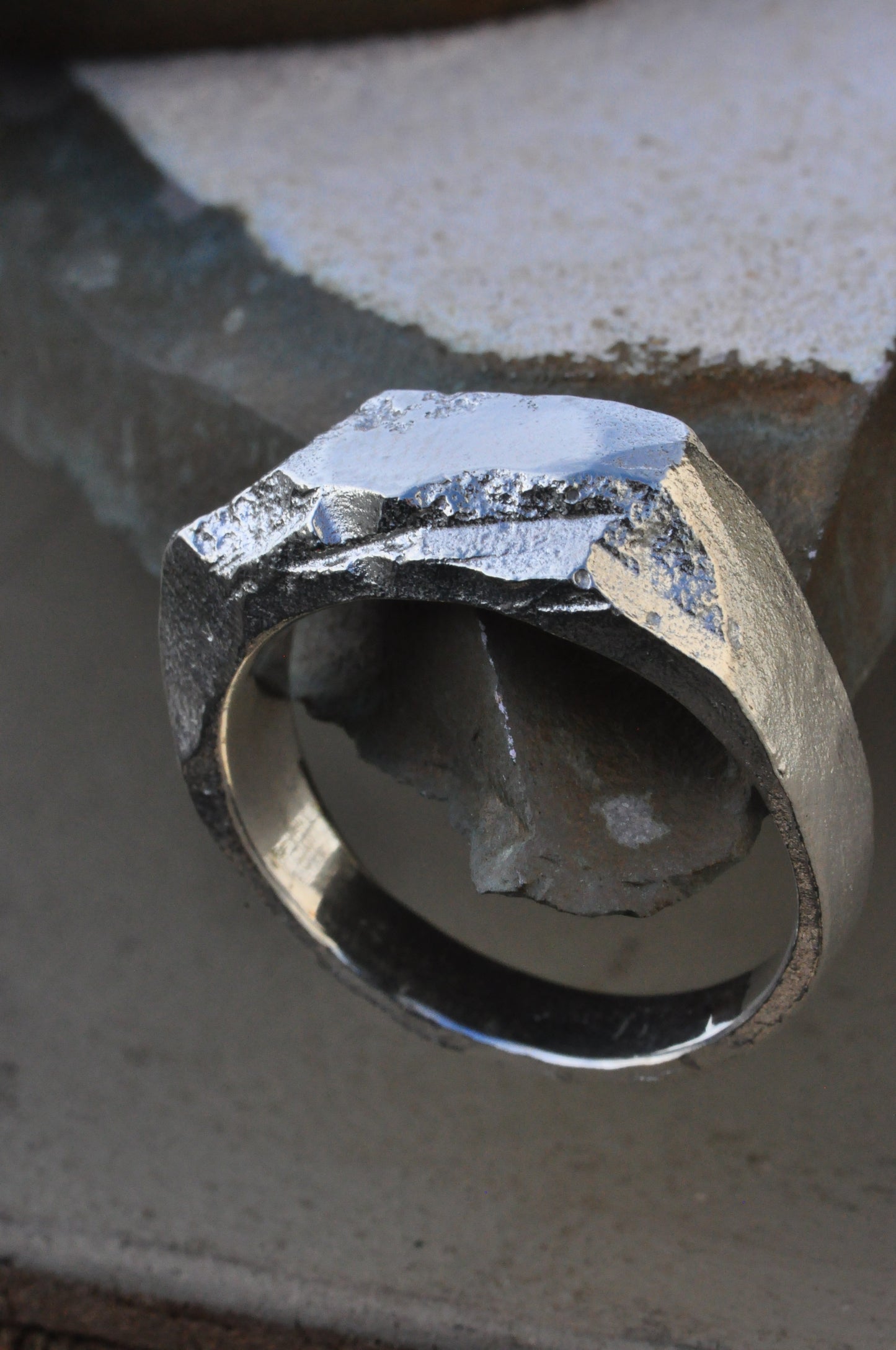 טבעת כסף - broken (F)