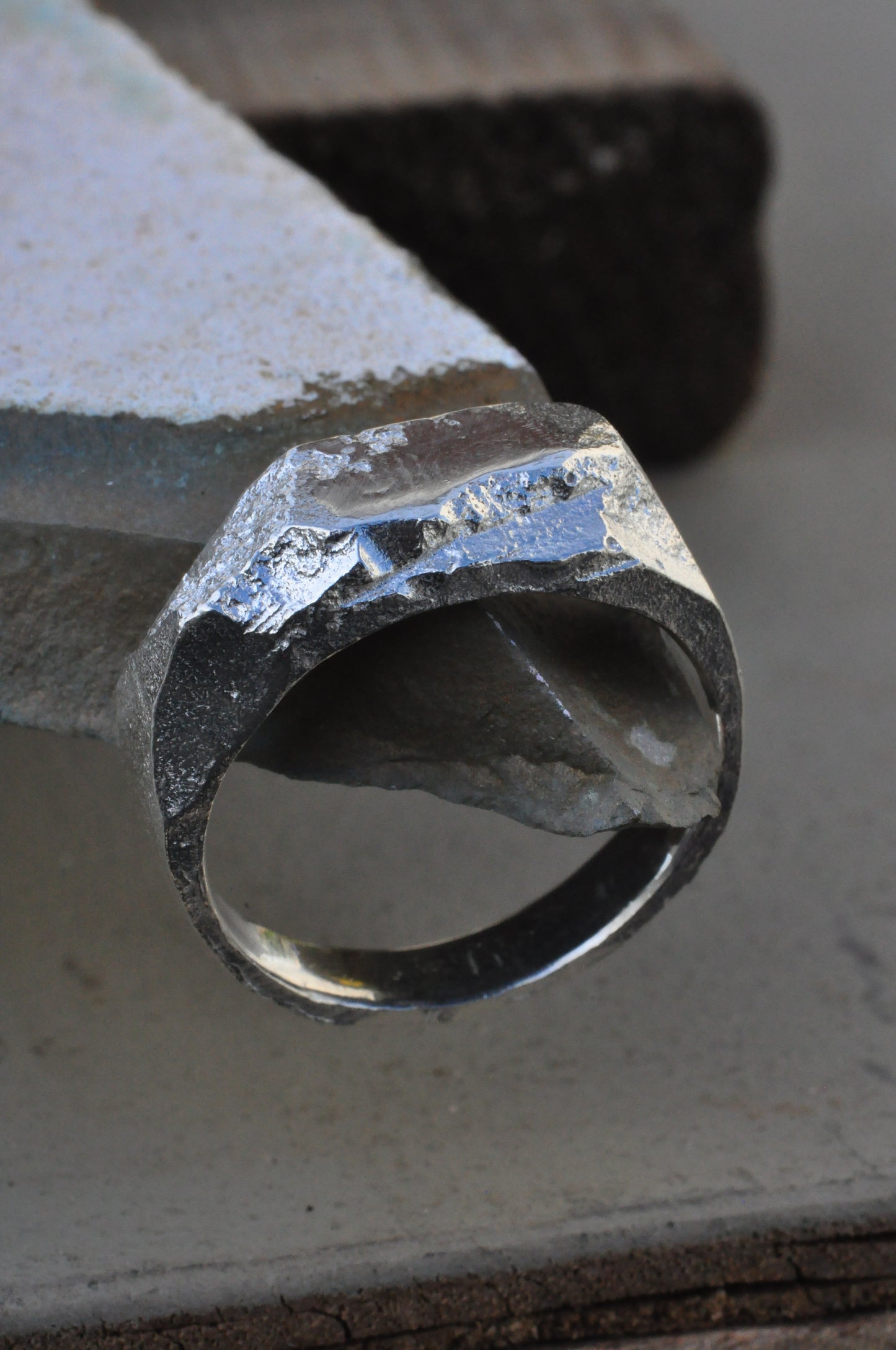 טבעת כסף - broken (F)