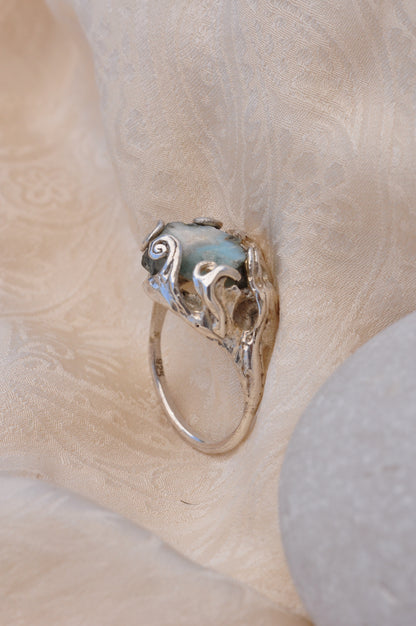 LARIMAR (E) טבעת כסף