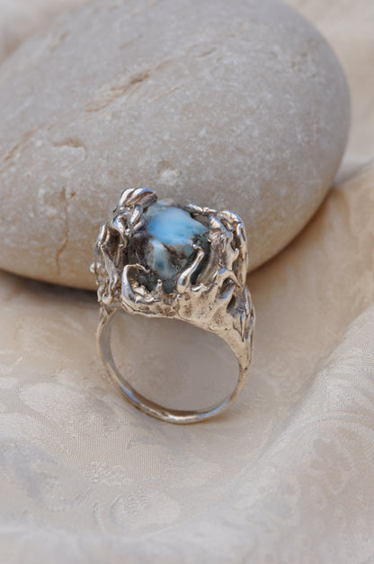 LARIMAR (D) טבעת כסף