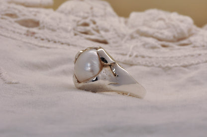 טבעת כסף PEARL